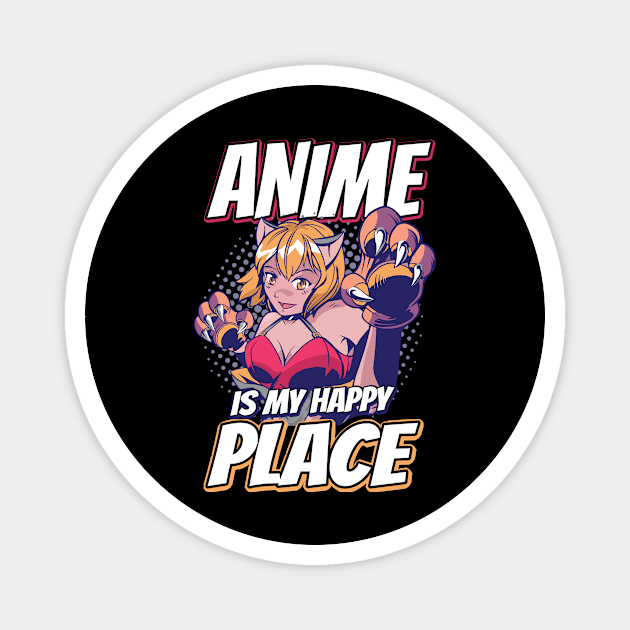 Anime Is My Happy Place Otaku Gift Anime Magnet by TheTeeBee